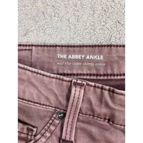 Adriano Goldschmied Woman Size 26 R Purple The Abbey Ankle Mid Rise Super Skinny - Picture 6 of 14